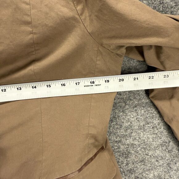 7th Avenue Blazer Women 16 Brown Button Up Collared Long Sleeve Cotton Lined - Picture 5 of 7